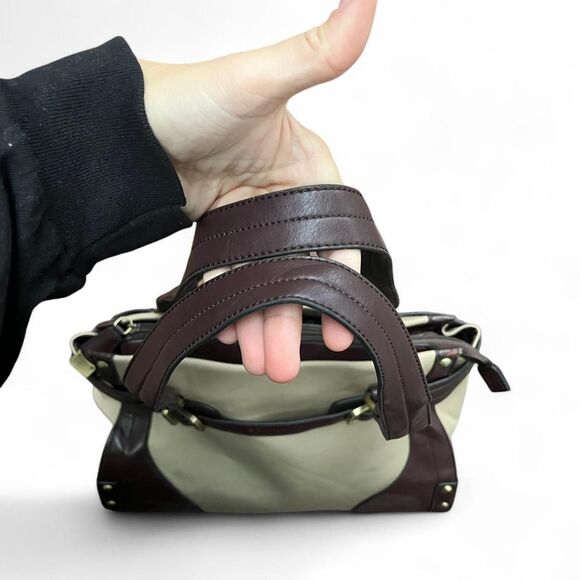 Etienne Aigner Two-Tone Buckle Tote - Picture 6 of 7